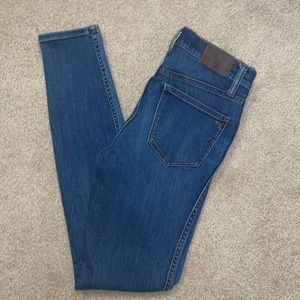 Madewell Tall 10” High Rise Dark Wash Skinny Jeans